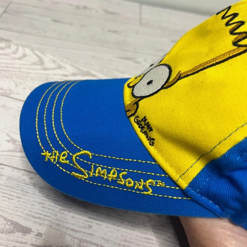 The Simpsons Bart Simpson Youth Baseball Hat Blue Yellow Universal Studios Cap